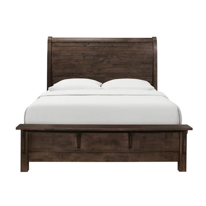 Emerald Home Ashton Hills King Sleigh Bed in Classic Gray/Brown