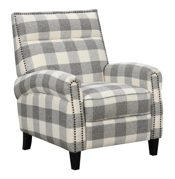 Emerald Home Furnishings Willow Creek Push Back Chair in Gray