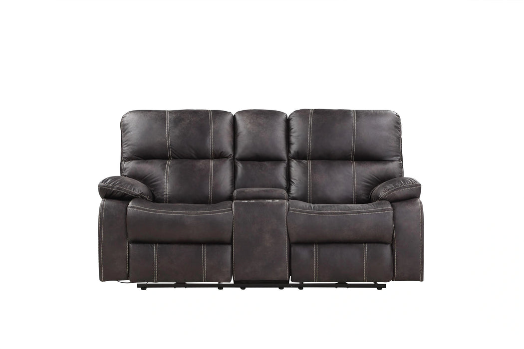 Emerald Home Jessie James Power Console Loveseat in Grey