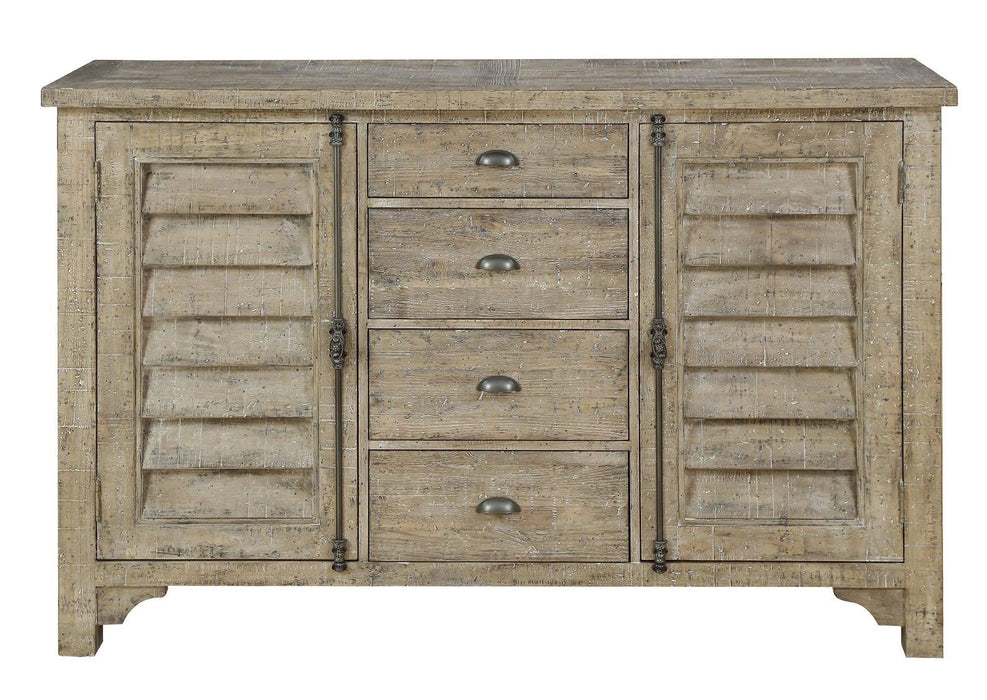 Emerald Home Interlude Server in Weathered Pine