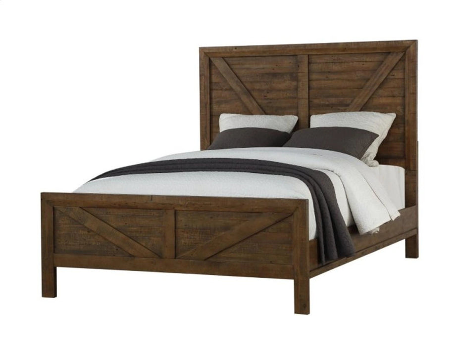 Emerald Home Pine Valley King Panel Bed in Brown B744-10HB