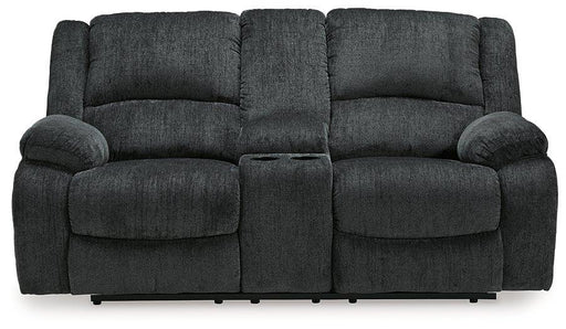 Draycoll Reclining Loveseat with Console - Javi's Furniture & Mattress (Woodburn, OR)