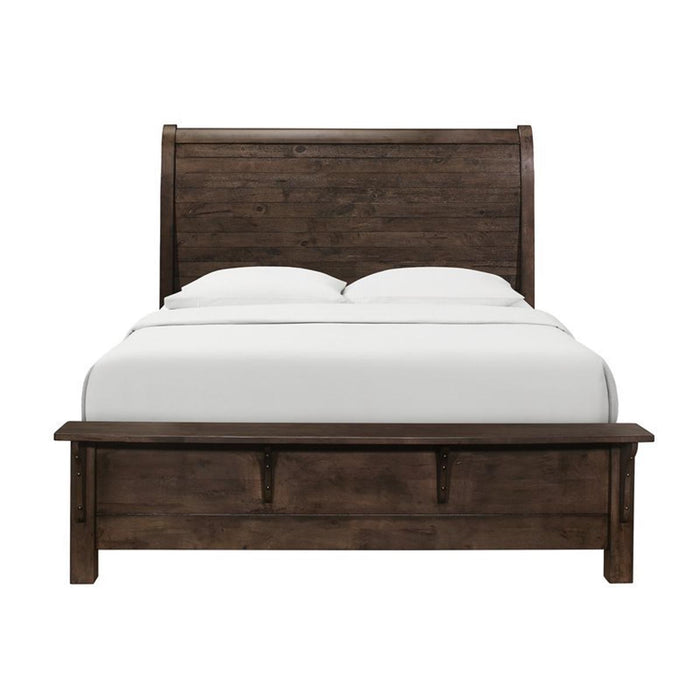 Emerald Home Ashton Hills Queen Sleigh Bed in Classic Gray/Brown