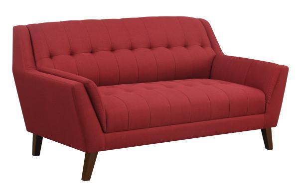 Emerald Home Furnishings Binetti Loveseat in Red