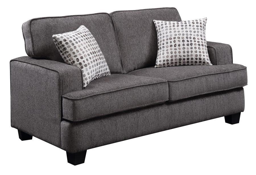 Emerald Home Furnishings Carter Loveseat in Ink