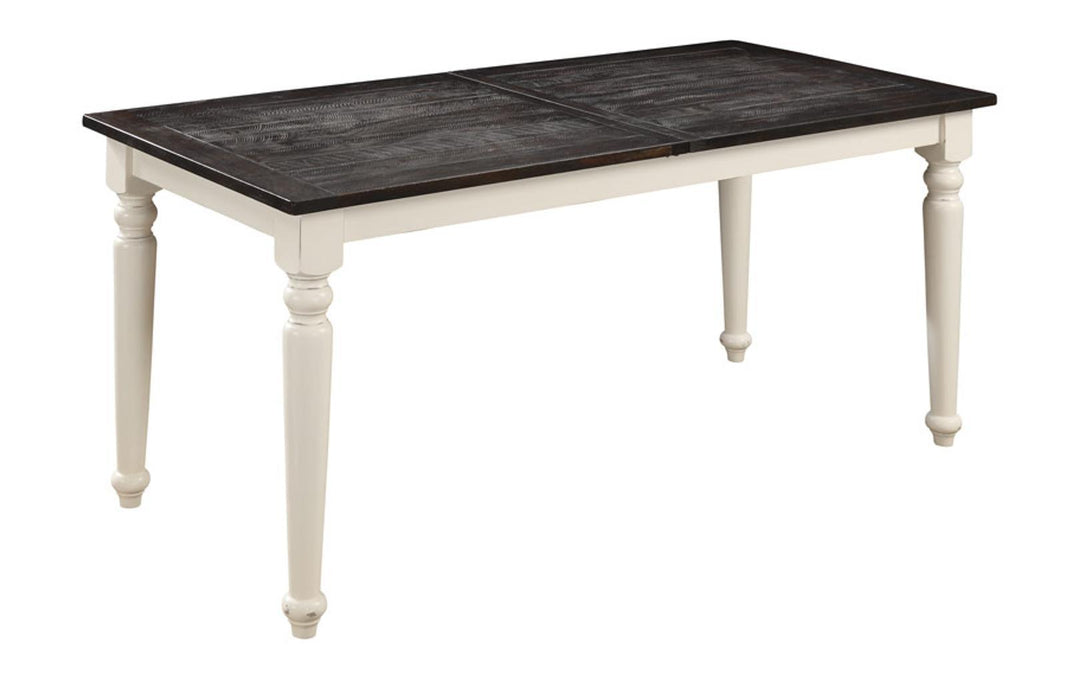 Emerald Home Mountain Retreat Gathering Dining Table in Antique White/Brown