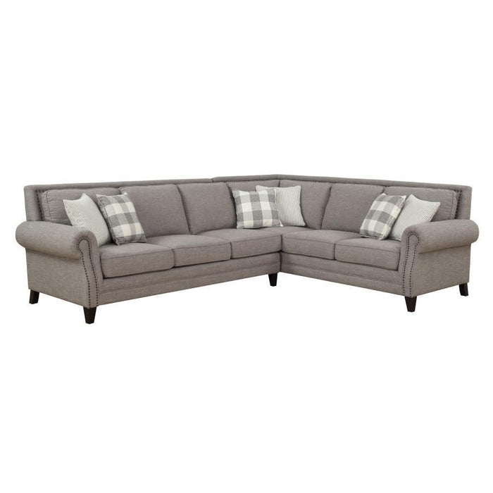 Emerald Home Furnishings Willow Creek Sectional Sofa in Gray U4120-11-12-13-K