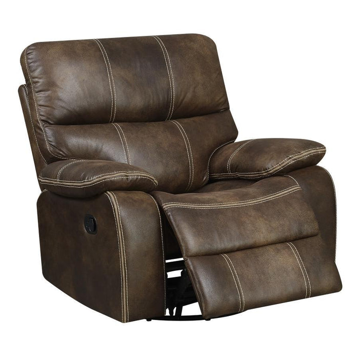 Emerald Home Jessie James Swivel Glider Recliner in Brown