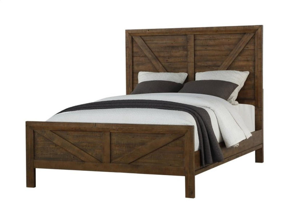 Emerald Home Pine Valley Queen Panel Bed in Brown