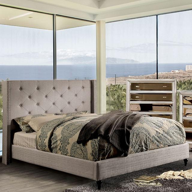 Anabelle E.King Bed Purple & Natural