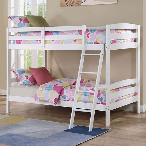 Candice Twin/Twin Bunk Bed White & Gray - Javi's Furniture & Mattress (Woodburn, OR)