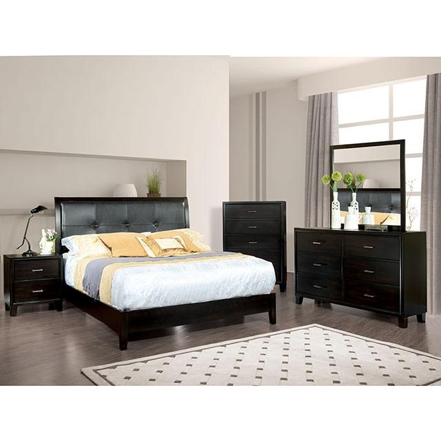 Enrico Full Queen Bed Brown, Black, & Cherry - Javi's Furniture & Mattress (Woodburn, OR)