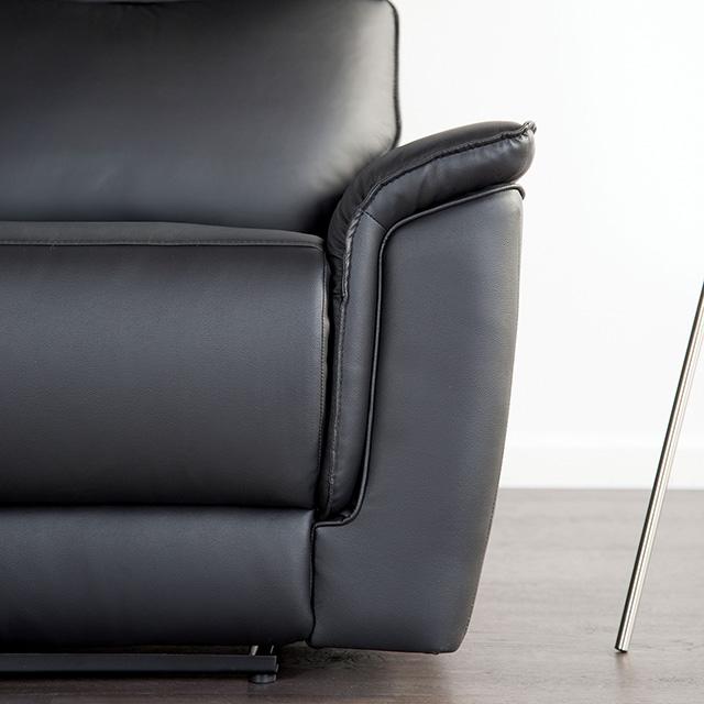 Bienne Sofa Manual Recliner White & Black