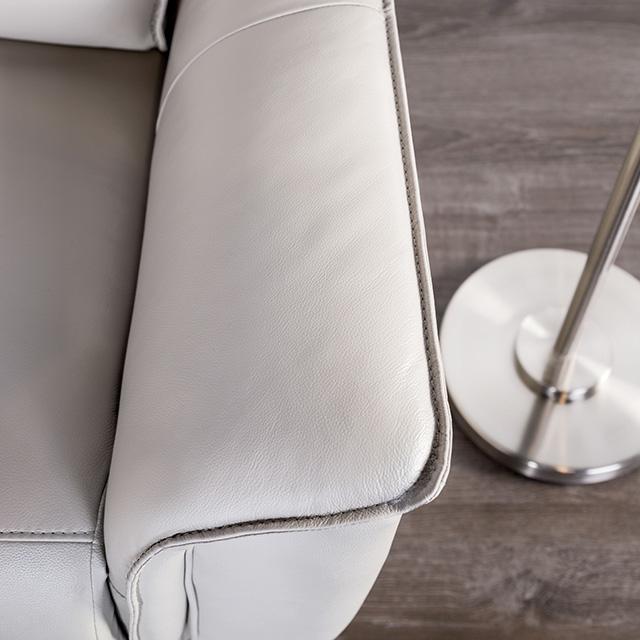 Bienne Sofa Manual Recliner White & Black