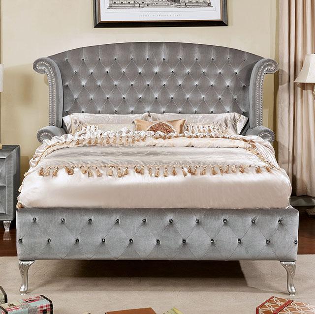 Alzir Gray & Black Queen & E.King Bed