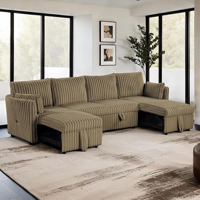 Denholme U-Sectional w/ Pull Out - Javi's Furniture & Mattress (Woodburn, OR)