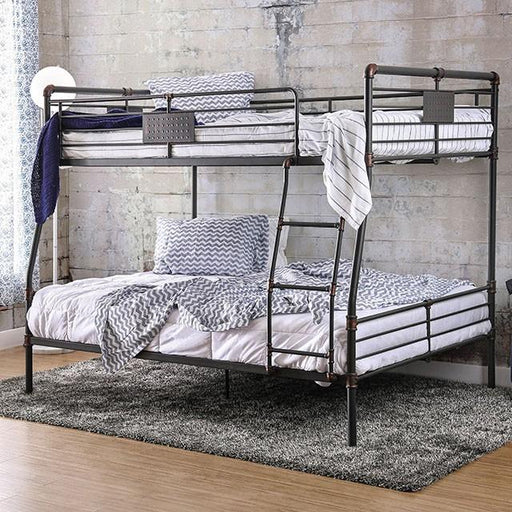 Olga I Antique Black Full/Full Bunk Bed - Javi's Furniture & Mattress (Woodburn, OR)