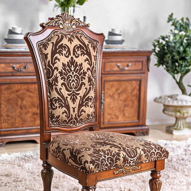 Lucie Brown Cherry Side Chair (2/CTN)