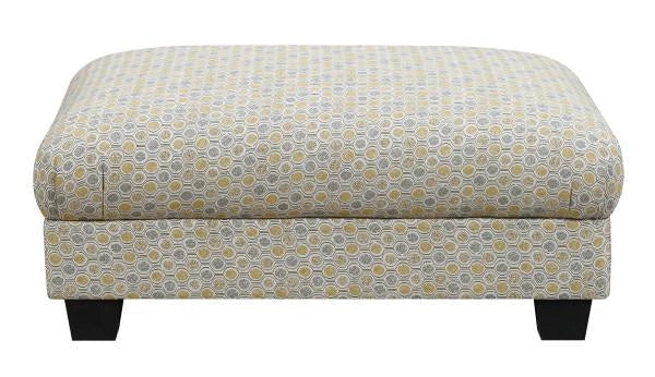 Emerald Home Furnishings Carter Accent Cocktail Ottoman in Vintage Gold