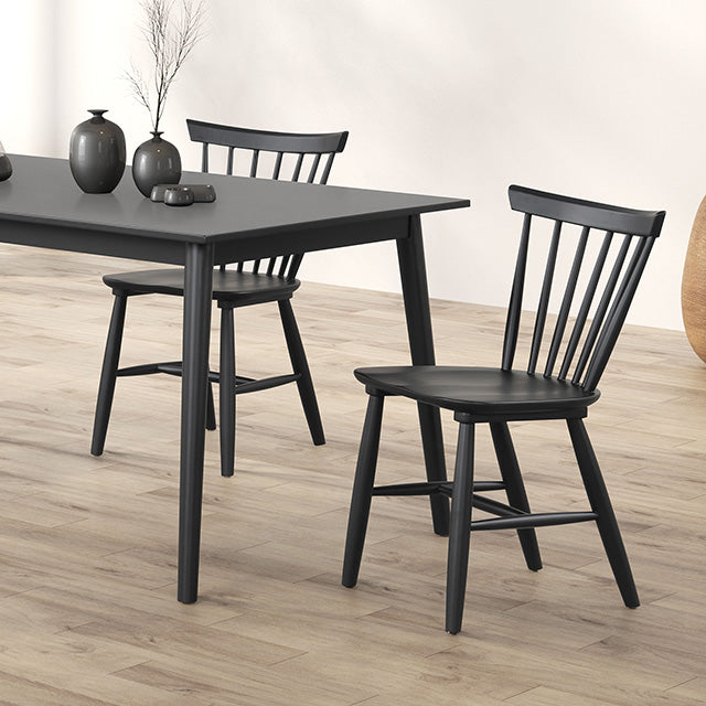Beale Dining Table Walnut & Black