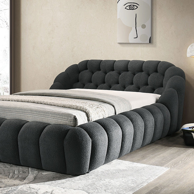 Newquay E.King & Queen Bed White, Grey, & Black
