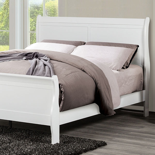 Louis Philippe Full, Twin, Full, & King Bed Black, Grey, Brown & White